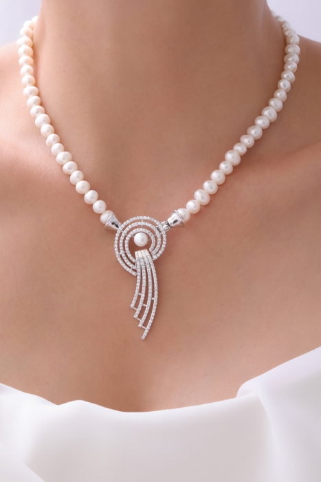 DOĞAL İNCİ KOLYE GB7279 - 1
