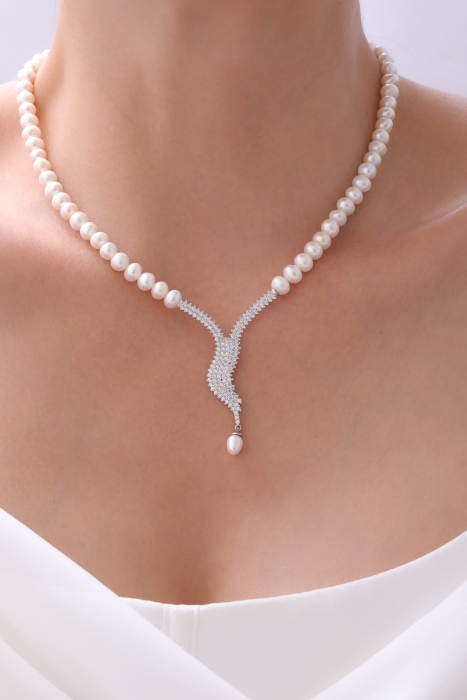 DOĞAL İNCİ KOLYE GB7285 - 1