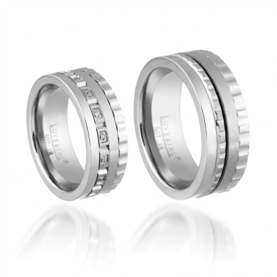 LOVERİNG 316L GARANTİLİ ÇELİK ÇİFT ALYANS - 1