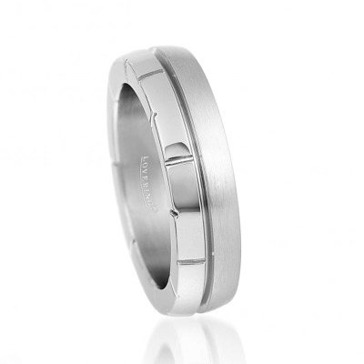 LOVERİNG 316L GARANTİLİ ERKEK ÇELİK ALYANS - 1