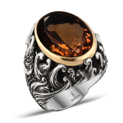 Renk Değiştiren Zultanit Taşlı Gümüş Yüzük - 4